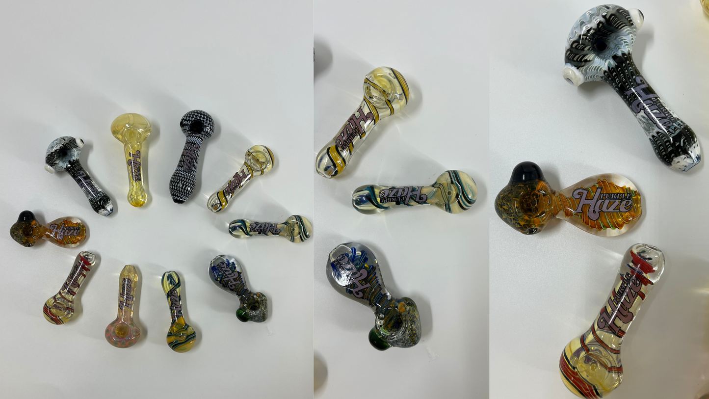 OTG Purple Haze 4.5" Dry Herb hand Pipes in Assorted Colors & Designs - USA Made