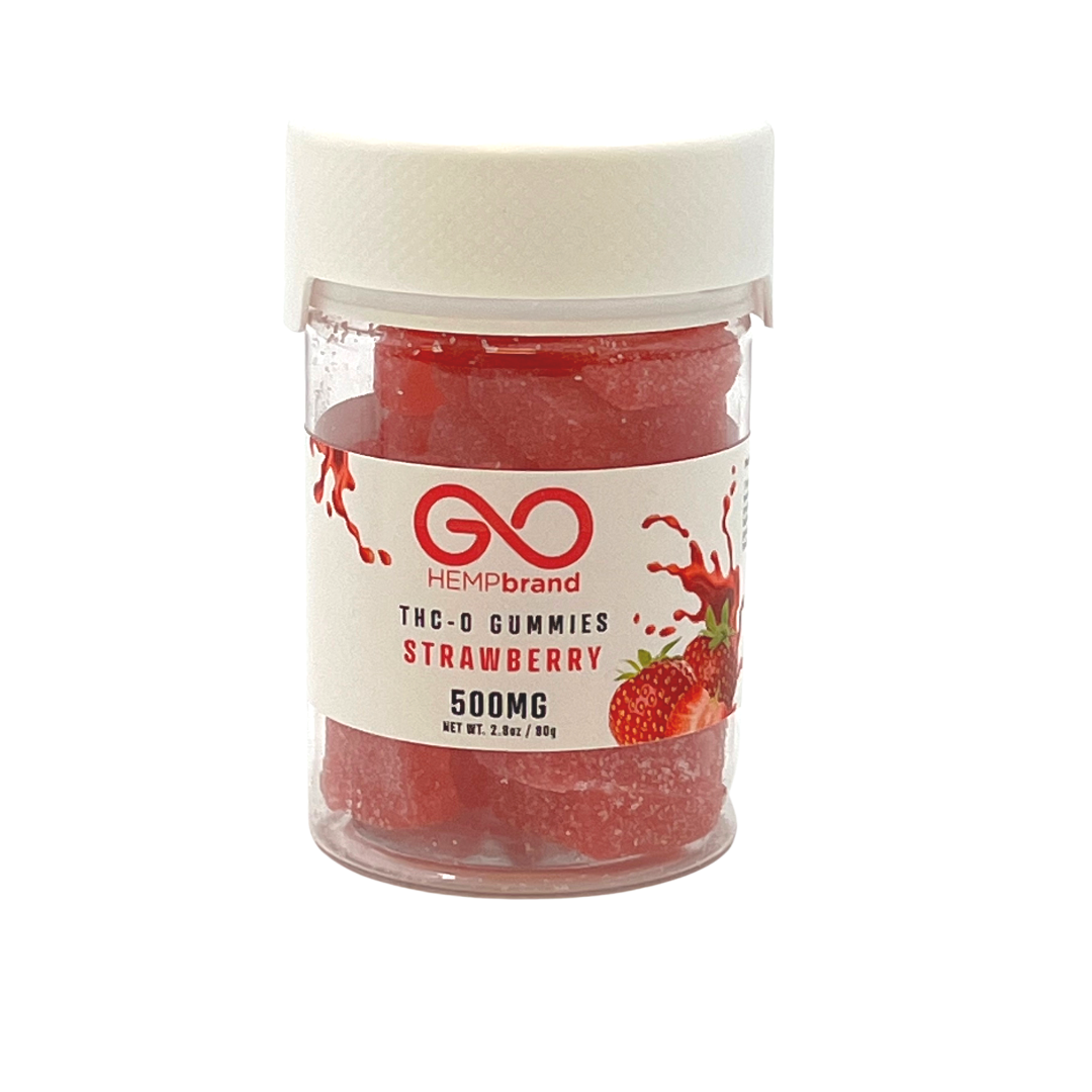 GoHemp Brand THCO INFUSED Gummies Jar - Assorted Flavors comes in 500mg and 1000mg