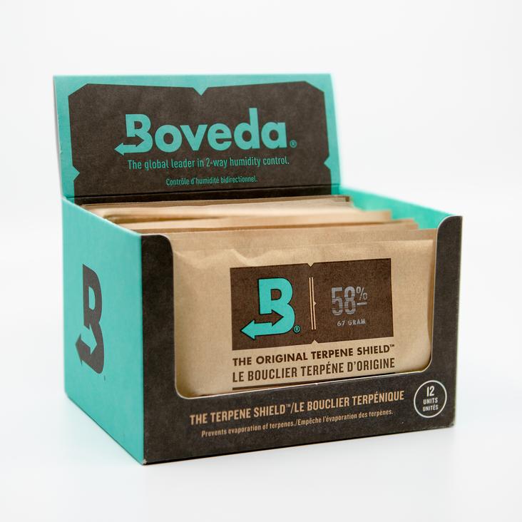 Boveda Humidity Pack Terpene Shield 12 Counts Display 58% or 62%