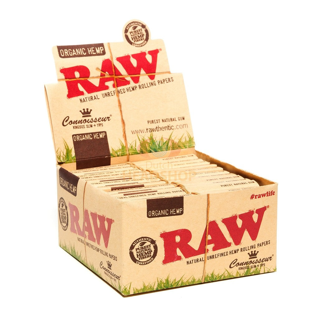 RAWthentic Connoisseur Organic Hemp King Size & 1 1/4 + Tips - 24ct