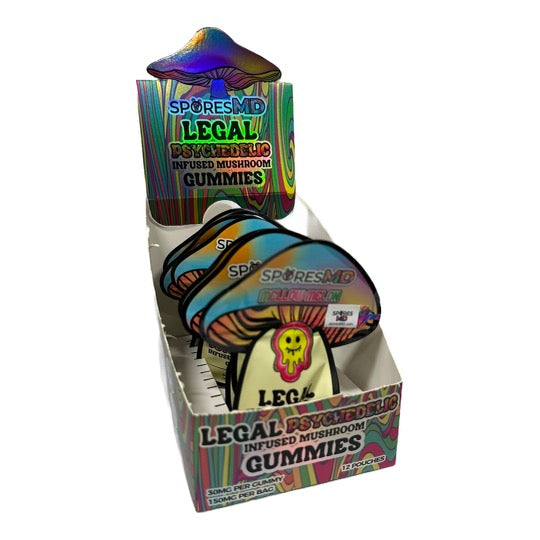 SPORESMD 5 Pack Mushroom Gummies | 12ct Display