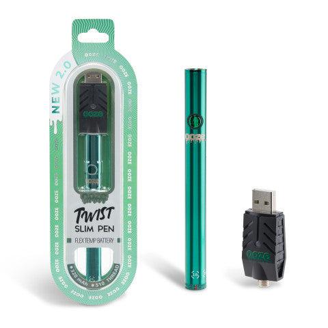 Ooze Twist Slim Flex Temp Pen 2.0 510T Vaporizer Battery