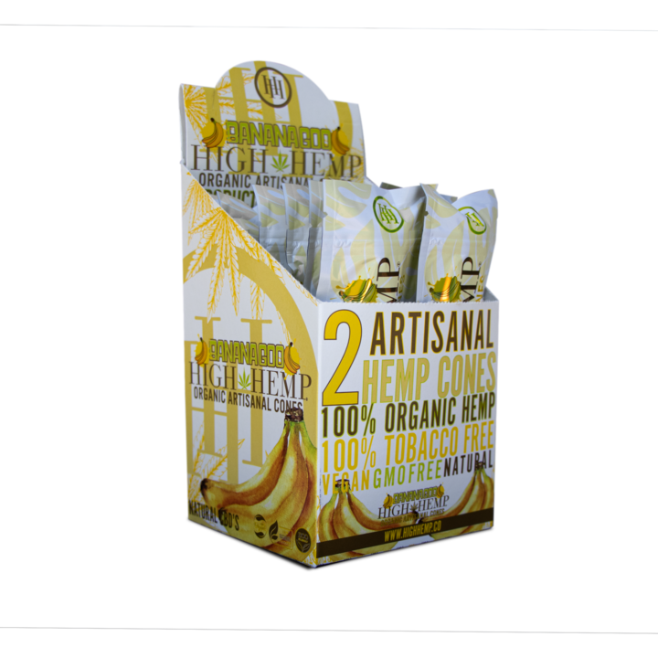 High Hemp Organic Artisanal Pre-rolled 2 Pack CBD Blunt Cones - 15pc Display