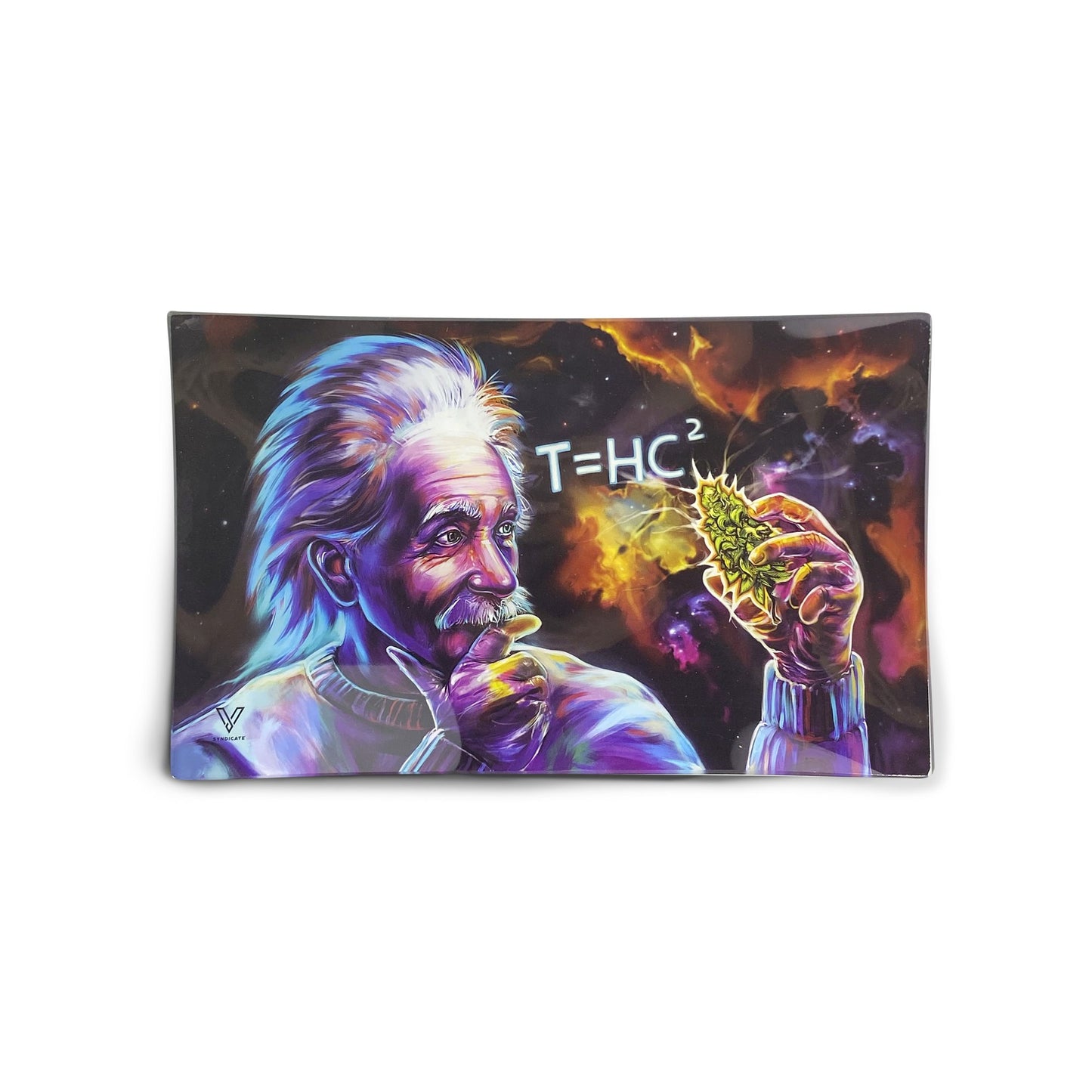 V Syndicate Shatter Resistant Glass Rolling Trays Medium 10" x 6.25"