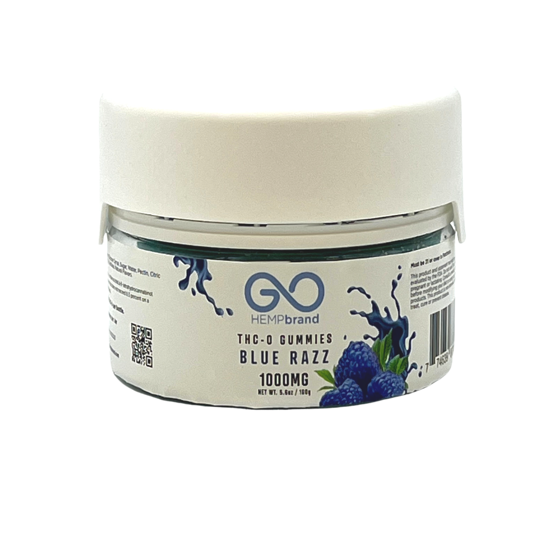 GoHemp Brand THCO INFUSED Gummies Jar - Assorted Flavors comes in 500mg and 1000mg