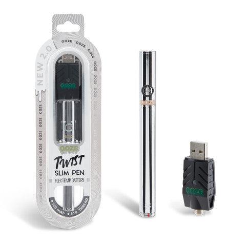 Ooze Twist Slim Flex Temp Pen 2.0 510T Vaporizer Battery