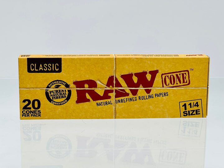 RAWthentic Rolling Papers Classic 20 Pack Cones | 1-1/4 & King Size