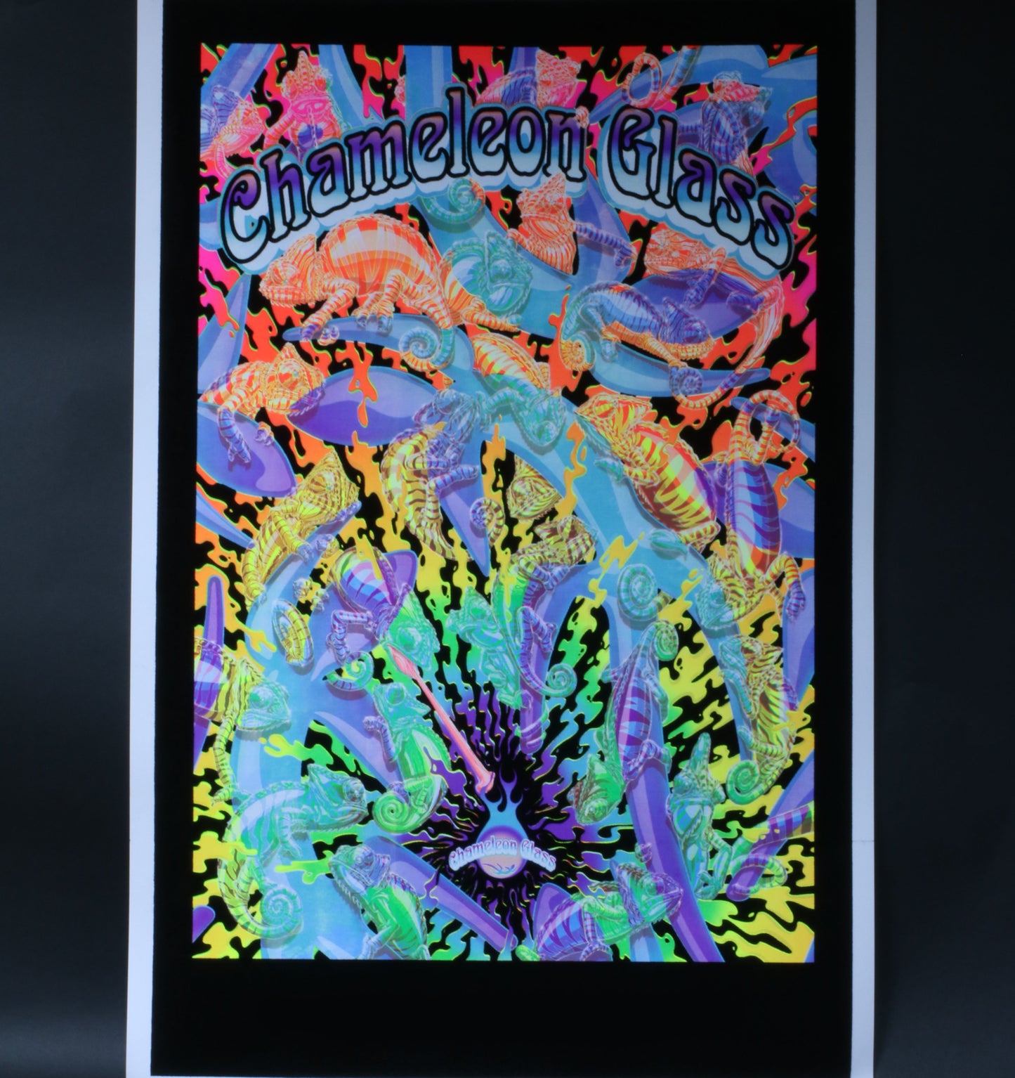 Chameleon Blacklight Poster