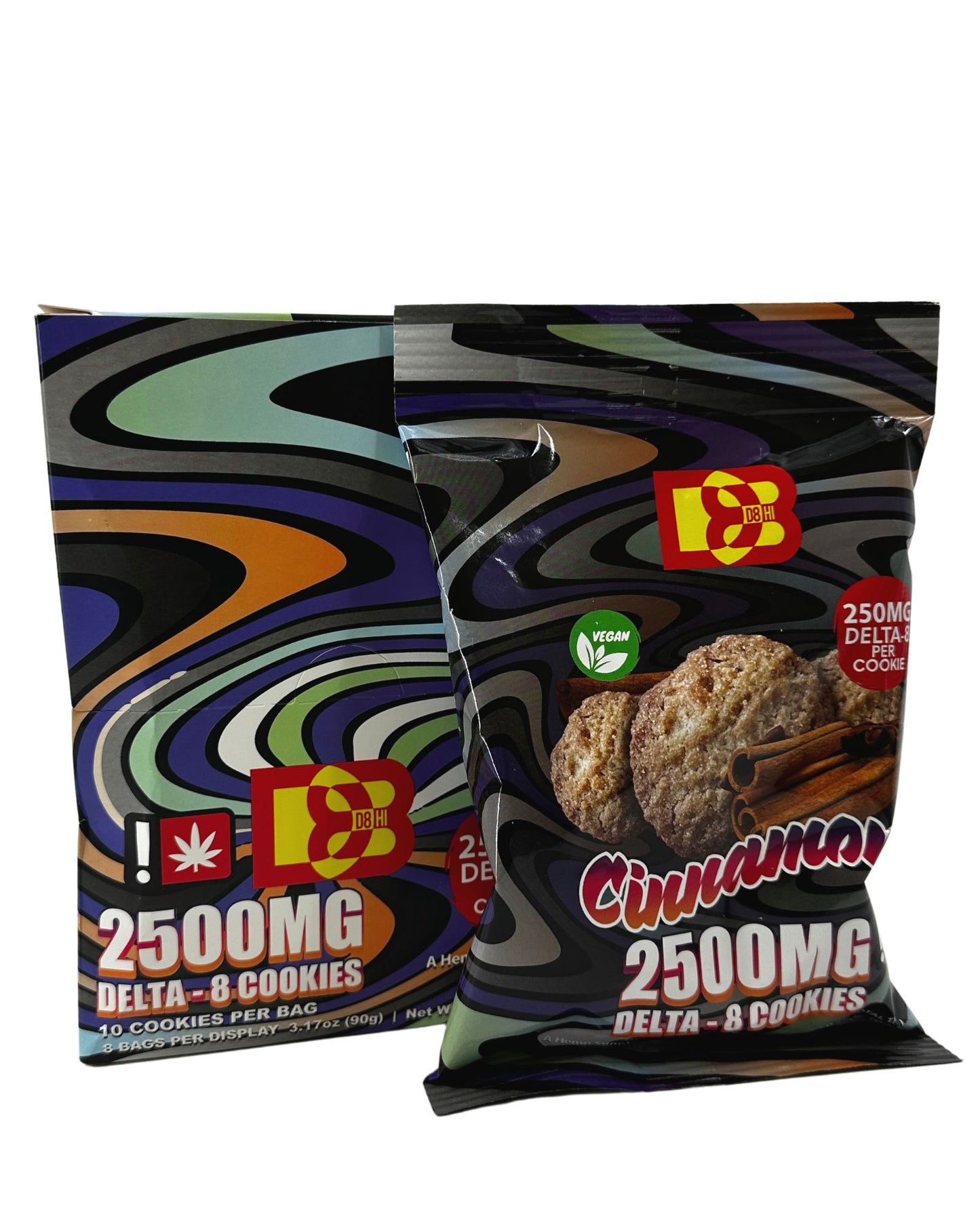 D8-Hi Delta 8 High Potency Cookies - 2500MG Per Bag - *8 Bags Per Display* NEW - Assorted Flavors *NEW*