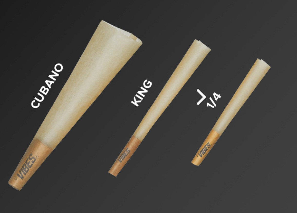 VIBES Cubano Cones Box - King Size - 24 Pack - Ultra Thin - Rice - Hemp