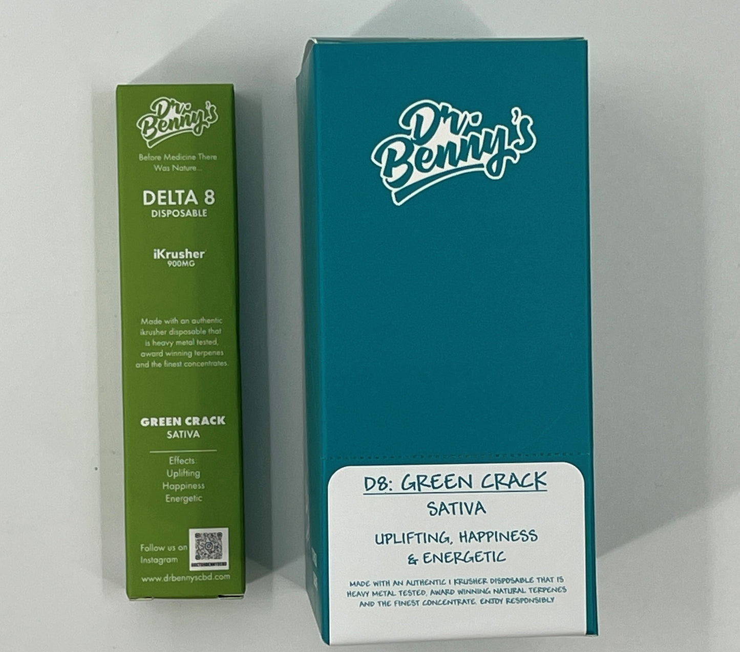 Dr Benny's Delta 8 Distillate 900MG 1ML iKrusher Disposables with Terpenes
