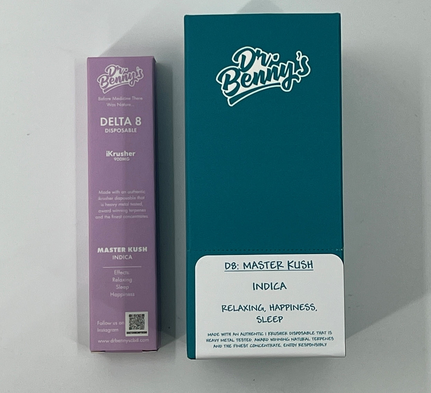 Dr Benny's Delta 8 Distillate 900MG 1ML iKrusher Disposables with Terpenes