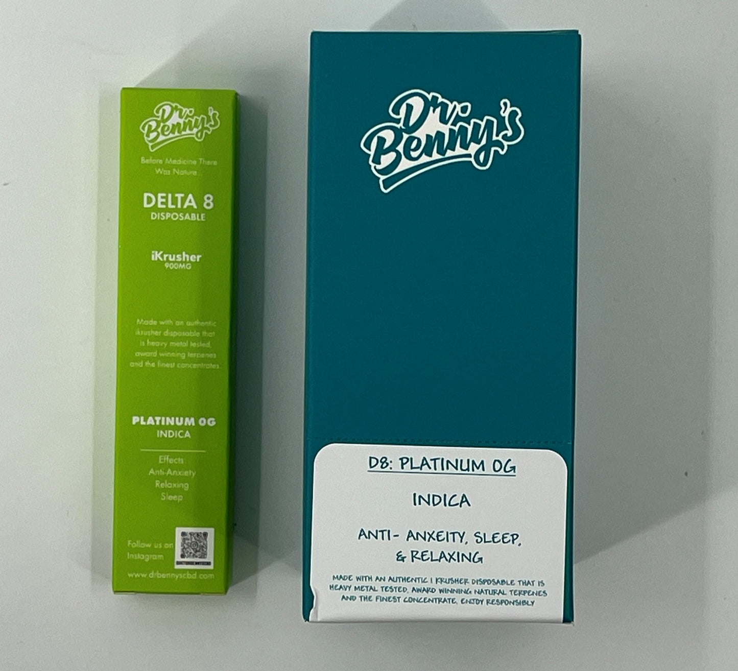 Dr Benny's Delta 8 Distillate 900MG 1ML iKrusher Disposables with Terpenes