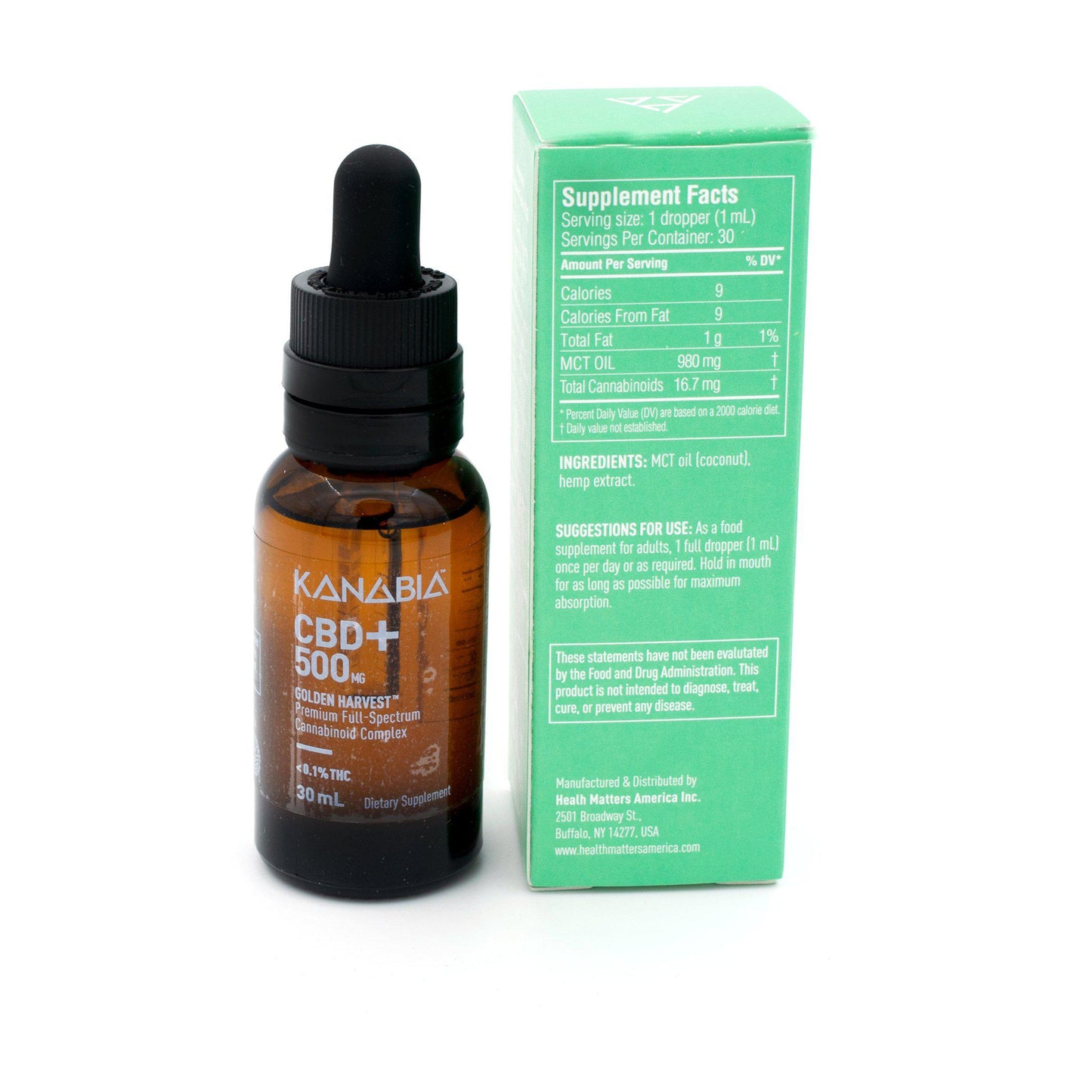 Kanabia Golden Harvest Full Spectrum CBD Oil with MCT