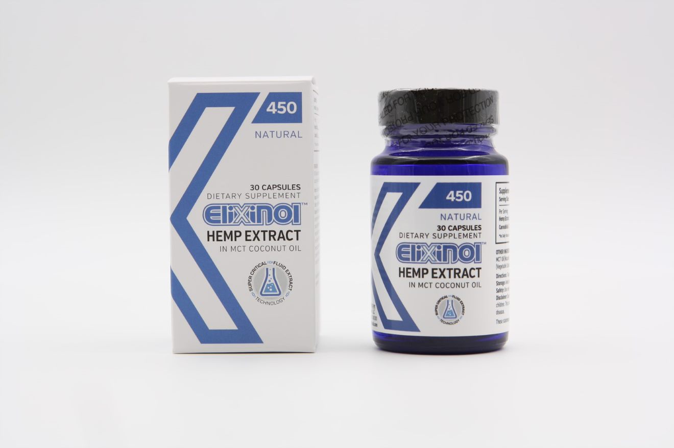 Elixinol Hemp Oil Capsules-Natural 450mg / 900mg / 1350mg