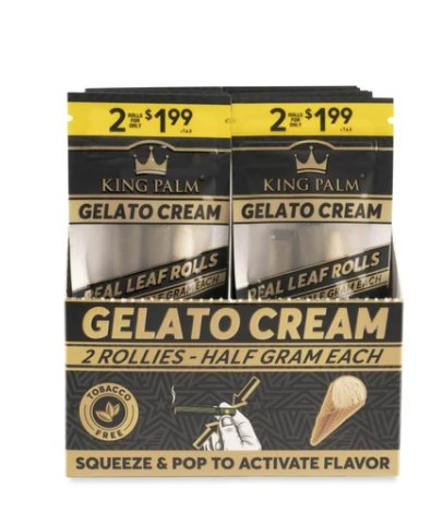 King Palm Flavored Rollies | Holds Half Gram | 2Ct. Pouch | Pre-Priced at $1.99 | 20Ct. Per Display
