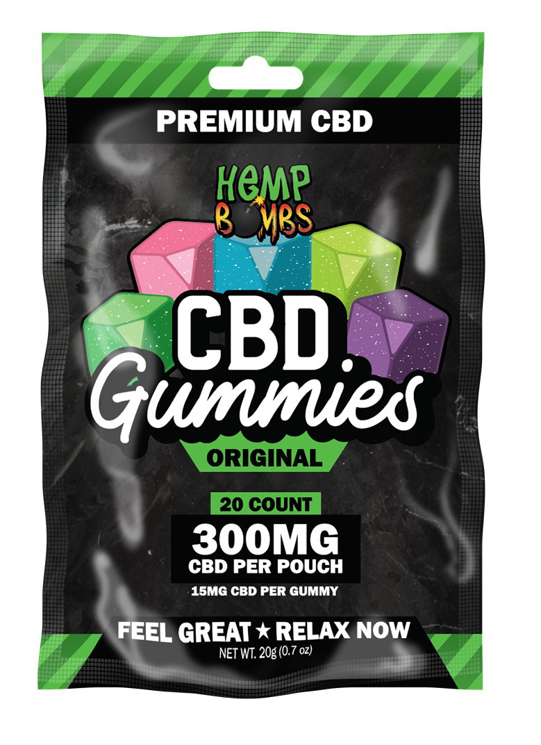 Hemp Bombs Premium CBD Original Gummies 15MG Per Gummy - Multiple Sizes