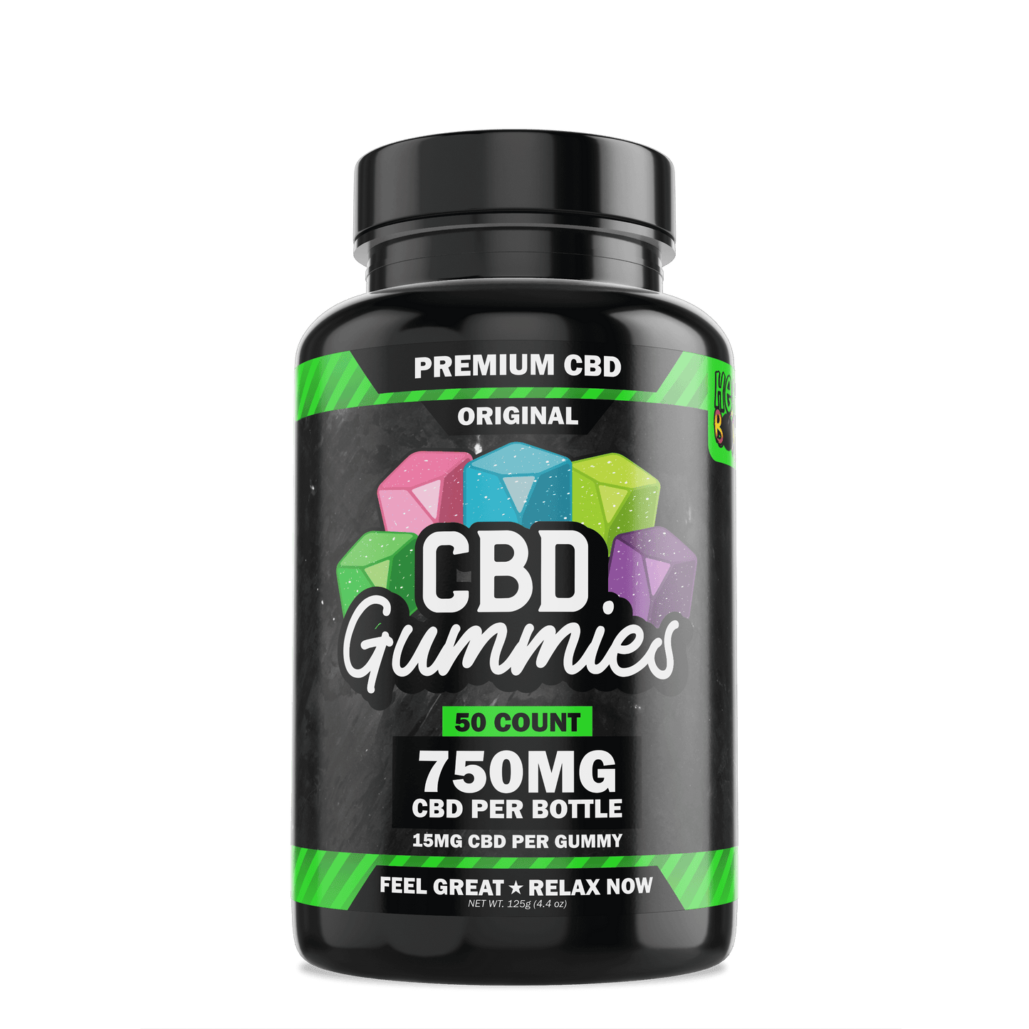 Hemp Bombs Premium CBD Original Gummies 15MG Per Gummy - Multiple Sizes