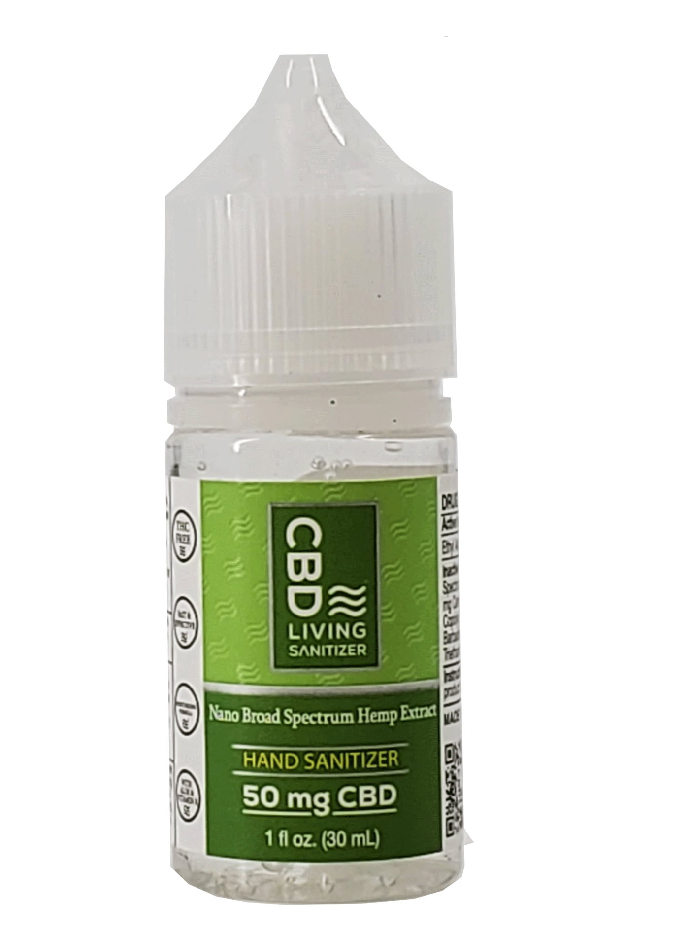 CBD Living 50mg CBD Hand Sanitizer 1 oz Squeeze Bottle