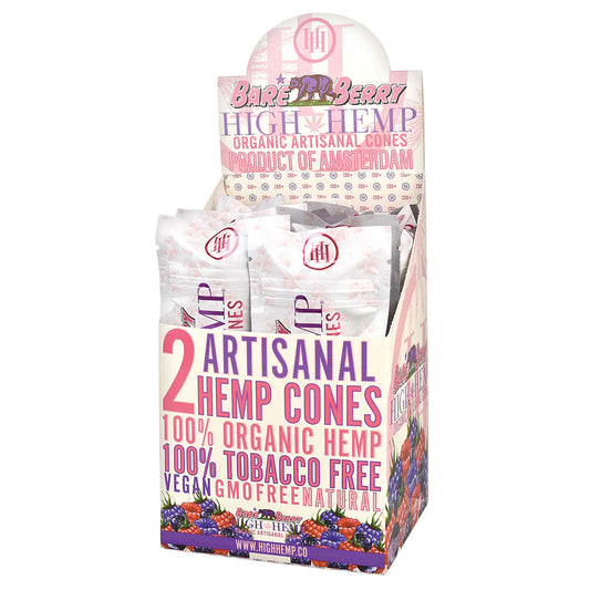 High Hemp Organic Artisanal Pre-rolled 2 Pack CBD Blunt Cones - 15pc Display