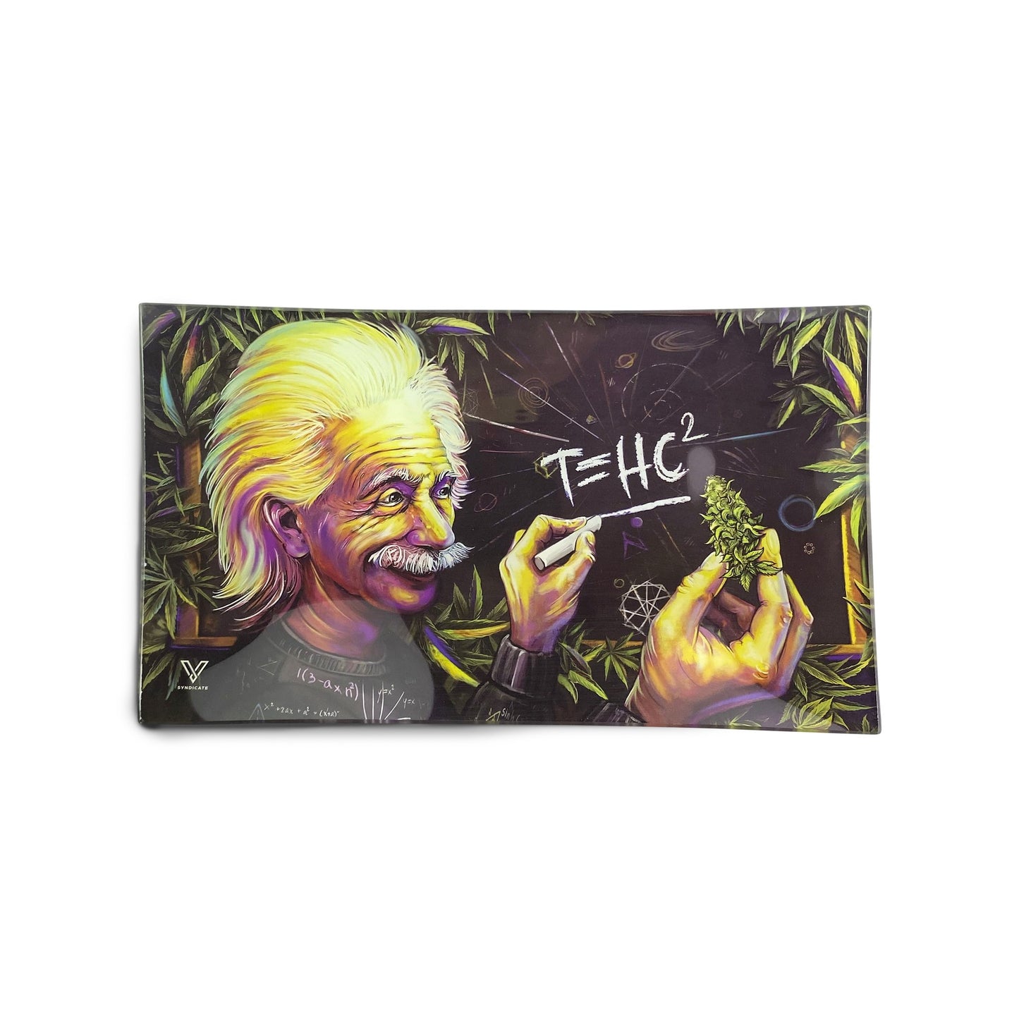 V Syndicate Shatter Resistant Glass Rolling Trays Medium 10" x 6.25"