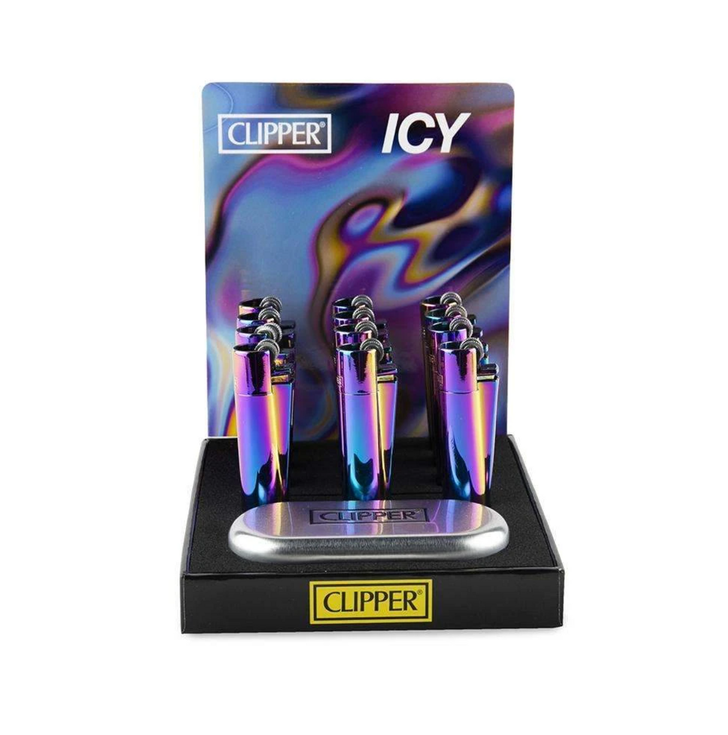 Clipper Full Metal Lighter 12 Counts Display