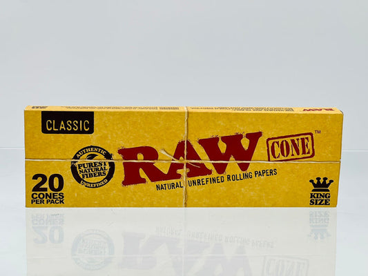 RAWthentic Rolling Papers Classic 20 Pack Cones | 1-1/4 & King Size