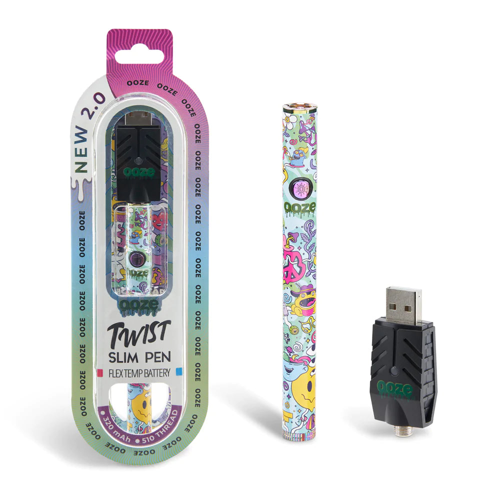 Ooze Twist Slim Flex Temp Pen 2.0 510T Vaporizer Battery