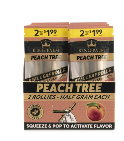King Palm Flavored Rollies | Holds Half Gram | 2Ct. Pouch | Pre-Priced at $1.99 | 20Ct. Per Display