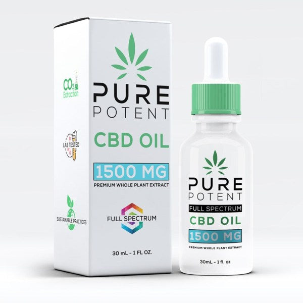 Pure Potent Premium Whole Plant Extract CBD Oil Tinctures