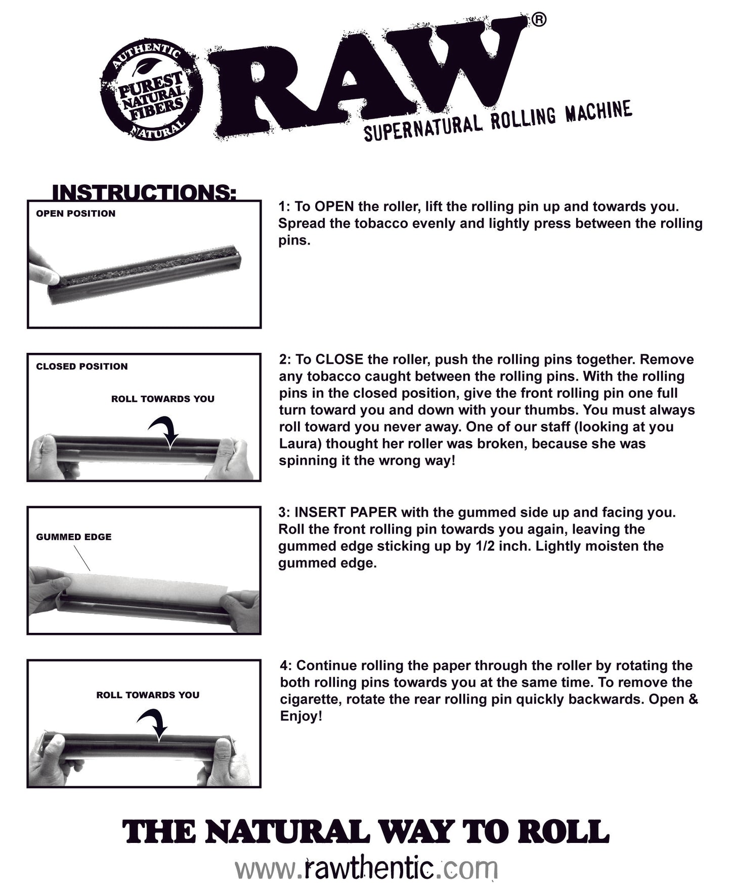 RAWthentic Supernatural Rolling Machine 12" 30CM - 6 Rollers Per Box