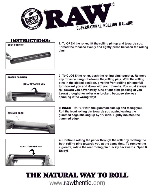 RAWthentic Supernatural Rolling Machine 12" 30CM - 6 Rollers Per Box