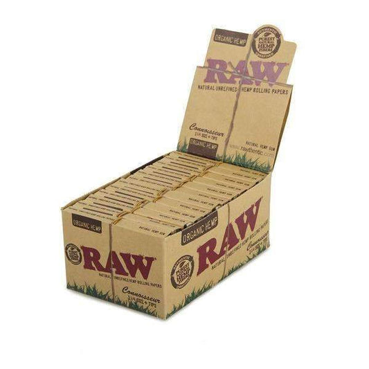 RAWthentic Connoisseur Organic Hemp King Size & 1 1/4 + Tips - 24ct