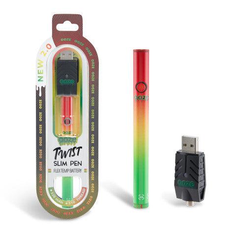 Ooze Twist Slim Flex Temp Pen 2.0 510T Vaporizer Battery