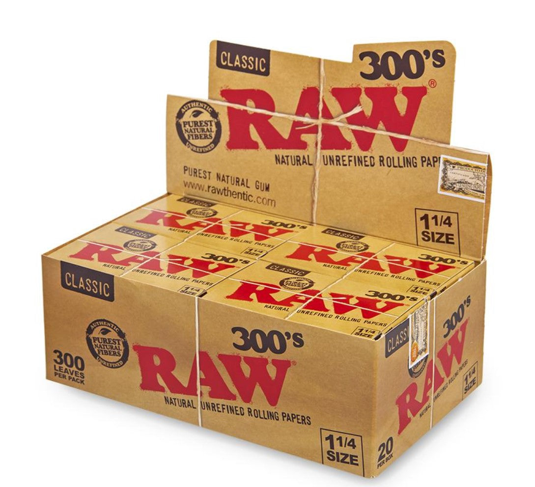 RAWthentic 300'S Classic Creaseless 1¼ Rolling Papers 20/Box