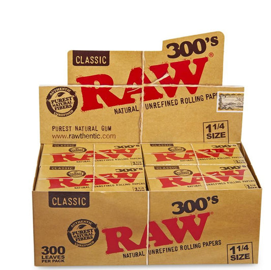 RAWthentic 300'S Classic Creaseless 1¼ Rolling Papers 20/Box