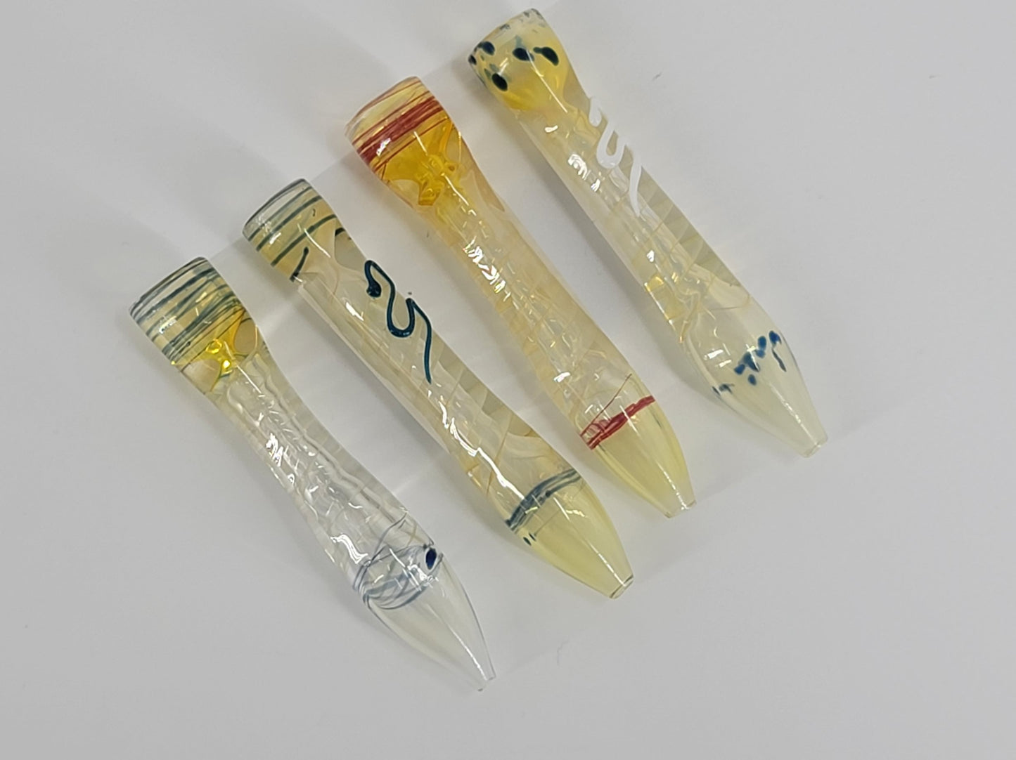 IS 3.5" Smoking snake on Top Straight Glass Pipe Assorted Designs