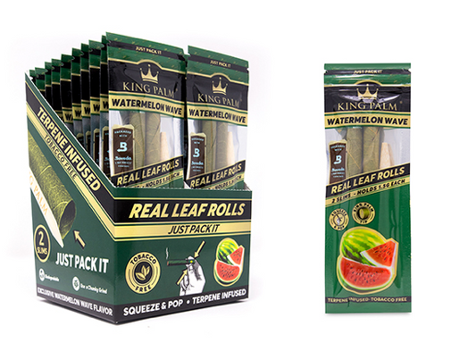 King Palm 2-Pack Slim 1.5G 20ct Blunt Wraps Display