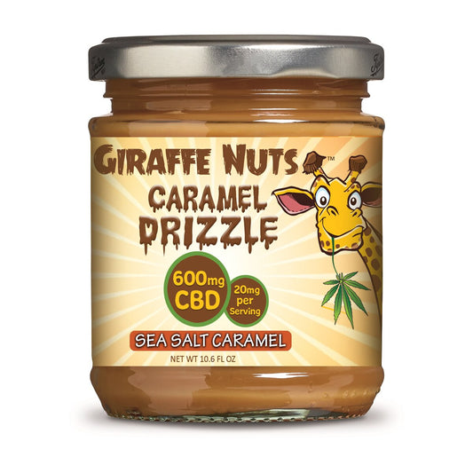 Giraffe Nuts CBD Gluten Free Caramel Drizzle - 600mg CBD Per Jar