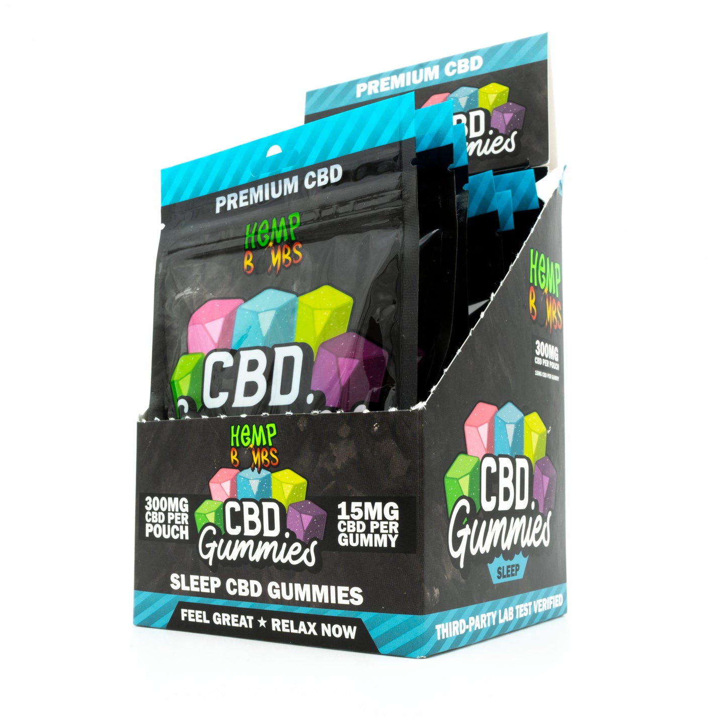 Hemp Bombs Premium CBD Sleep Gummies 15MG Per Gummy - Multiple Sizes