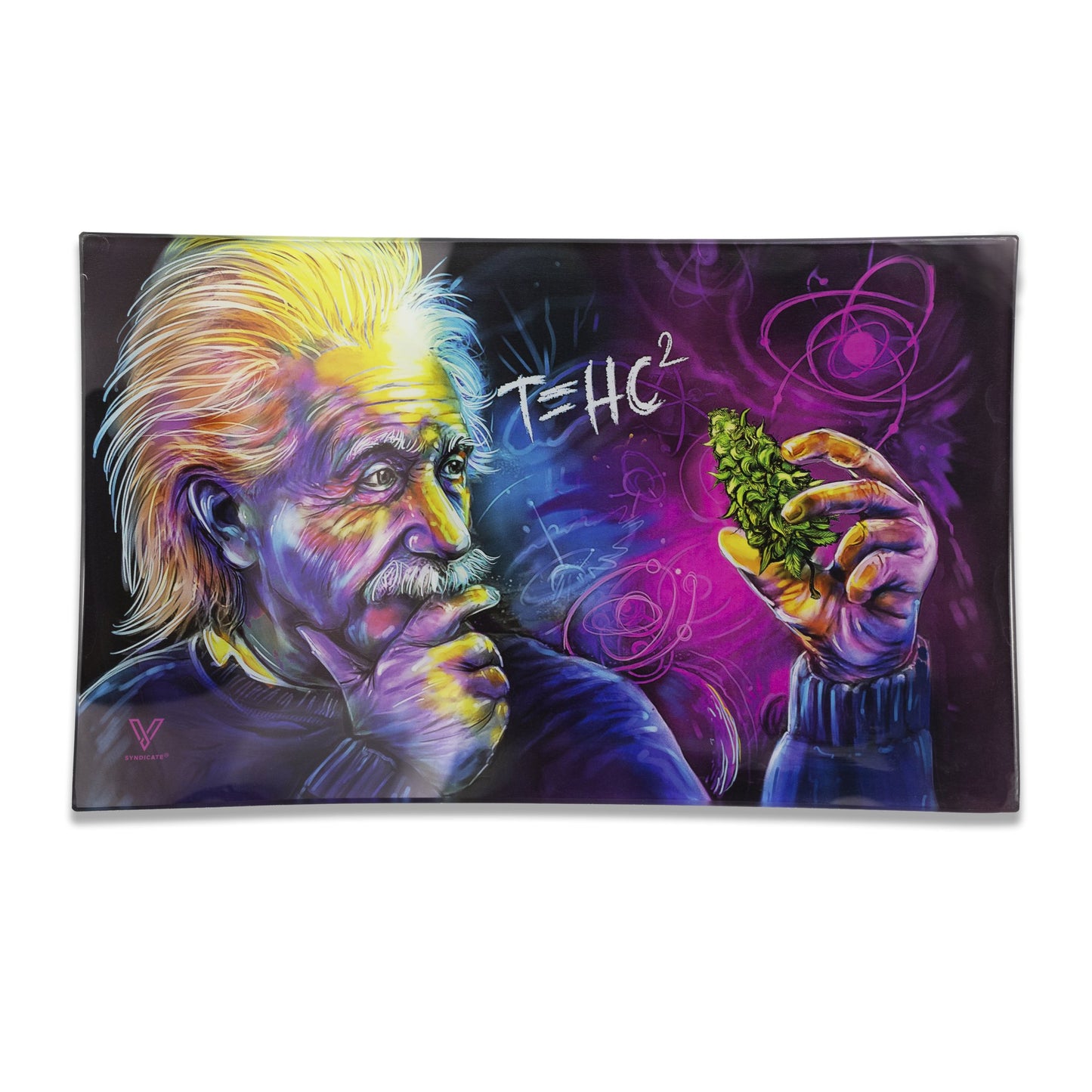 V Syndicate Shatter Resistant Glass Rolling Trays Medium 10" x 6.25"