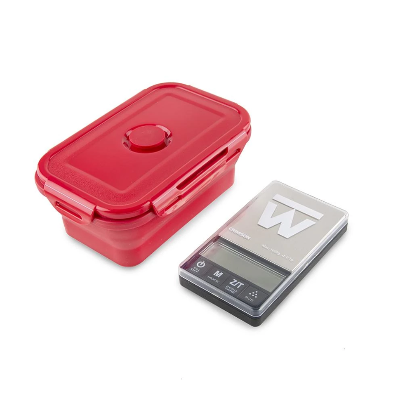 Truweigh Crimson Collapsible Bowl Scale Black/ Red Bowl