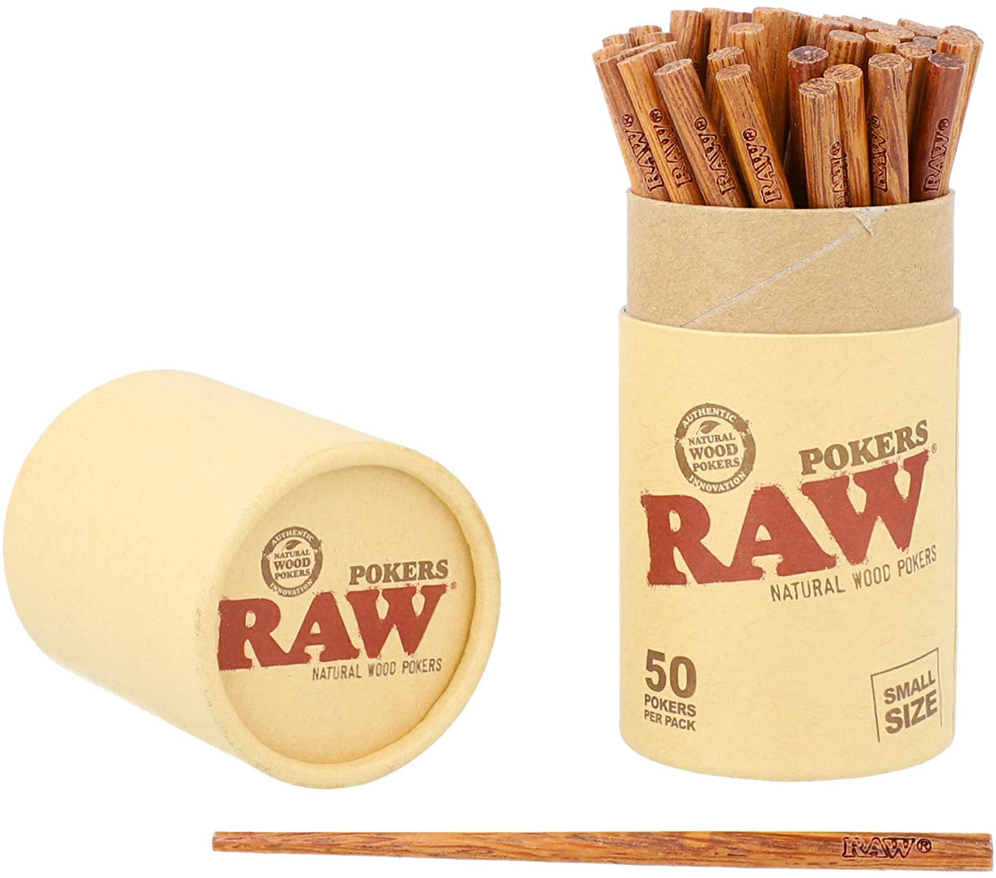 RAWthentic Natural Wood Pokers | Pack, Push, and Roll - Small & Large