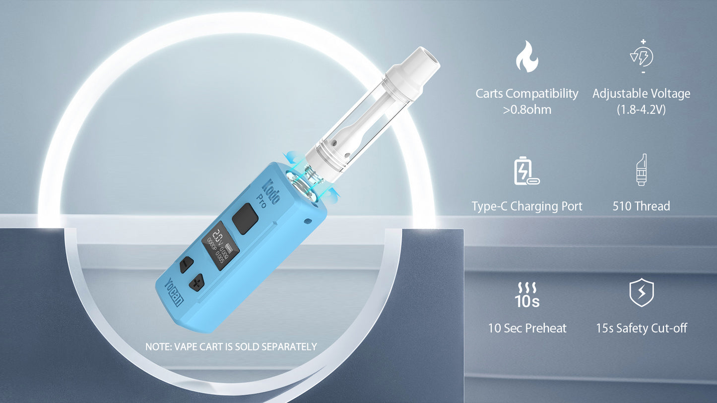 Yocan KODO PRO 510T Vape Cart 400mAh Battery - 20ct Display