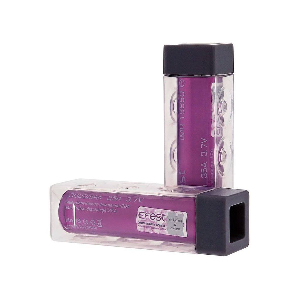 EFEST IMR 18650 3000mAh 35A Flat Top Battery sold as Pack of 2