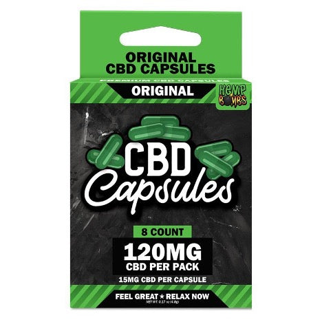 Hemp Bombs Premium CBD Capsules - 15MG Per Capsule - Multiple Sizes