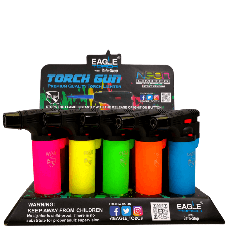Eagle Torch Gun 4" Assorted Colors Display 15ct/Box