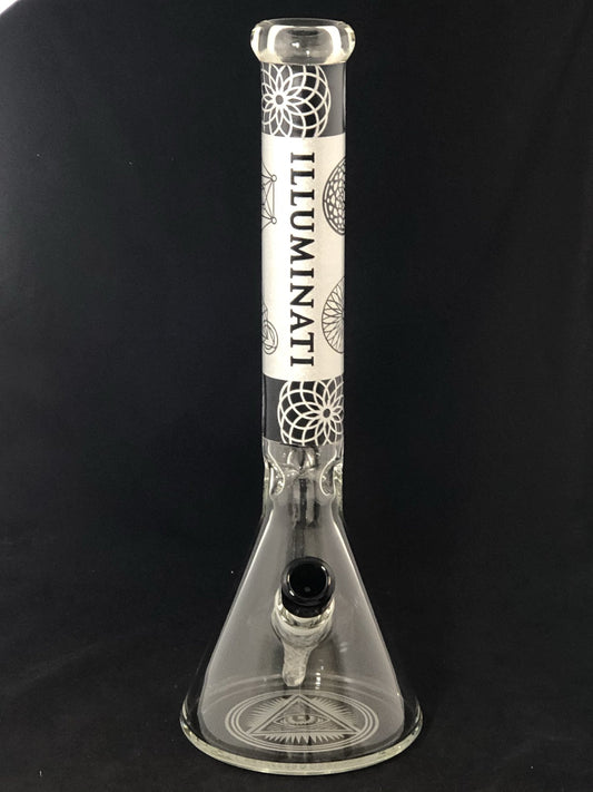 Illuminati 18" Sacred Geo Beaker 14mm Female Joint