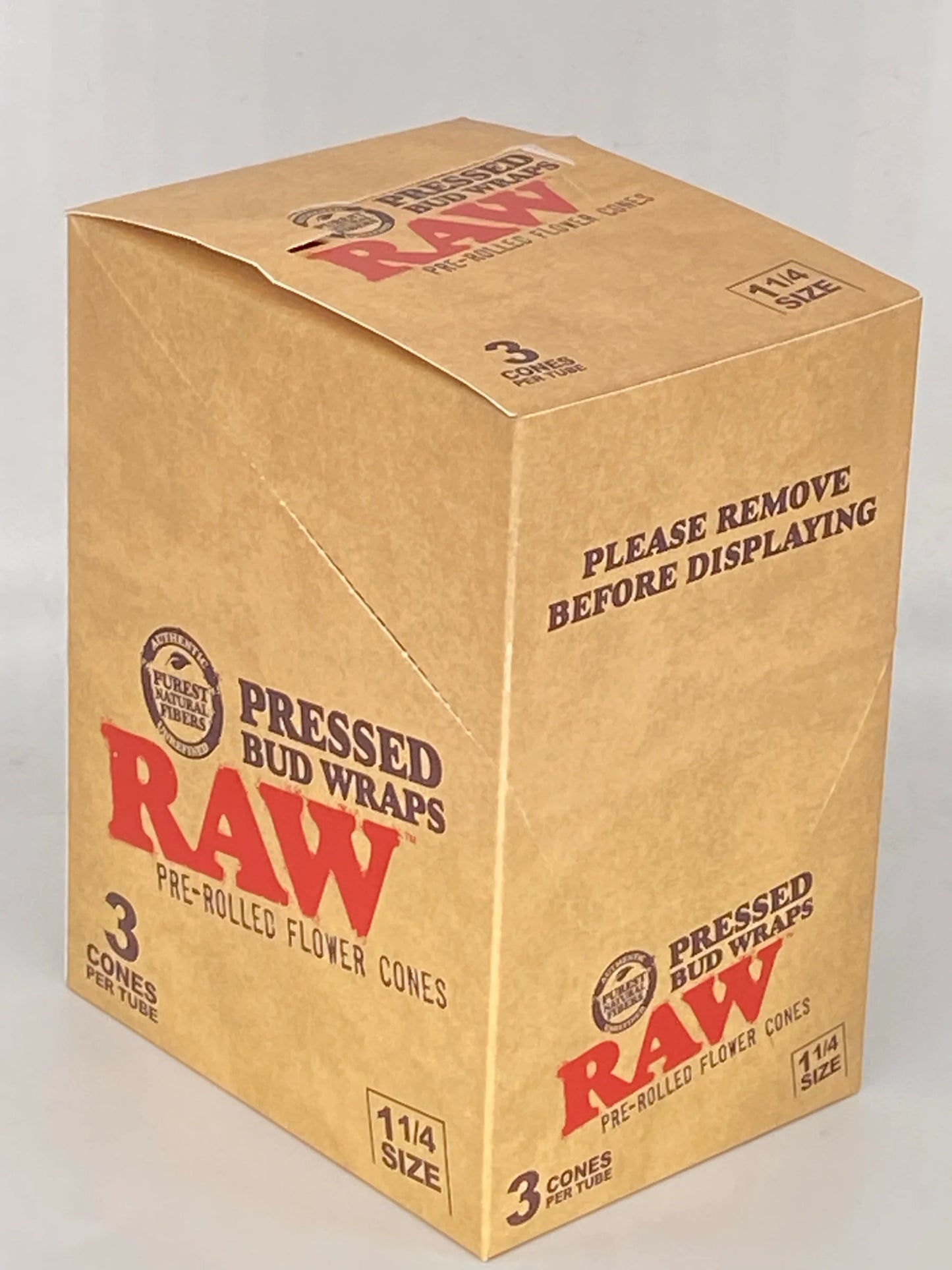 Rawthentic Pressed Bud Wraps Prerolled Flower Cones 12 Packs Display