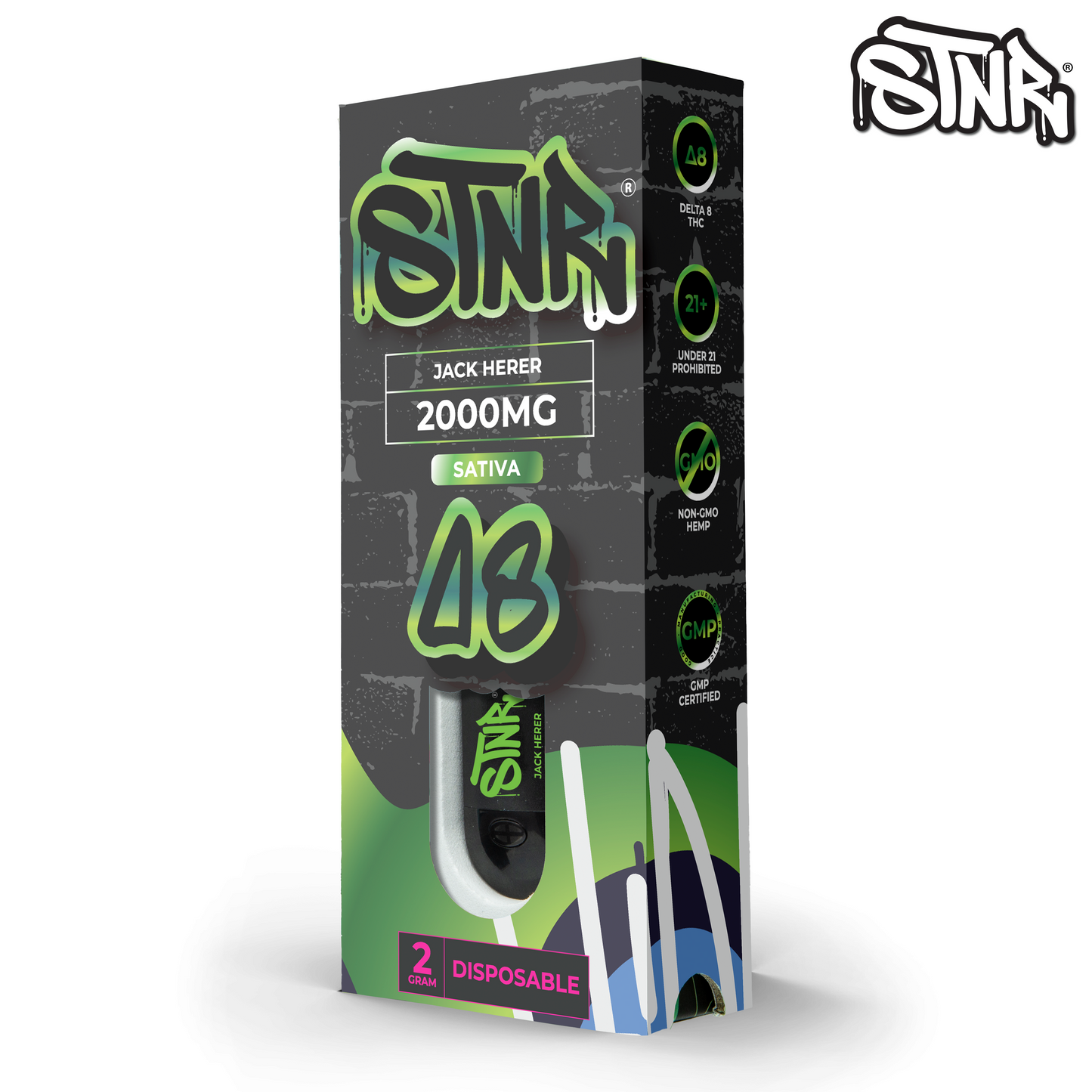 STNR CREATIONS DELTA 8 DISPOSABLE 2GRAM 2000MG VAPE PEN